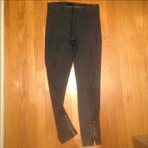 Gray H&M Jeggings with Zipper Detail
